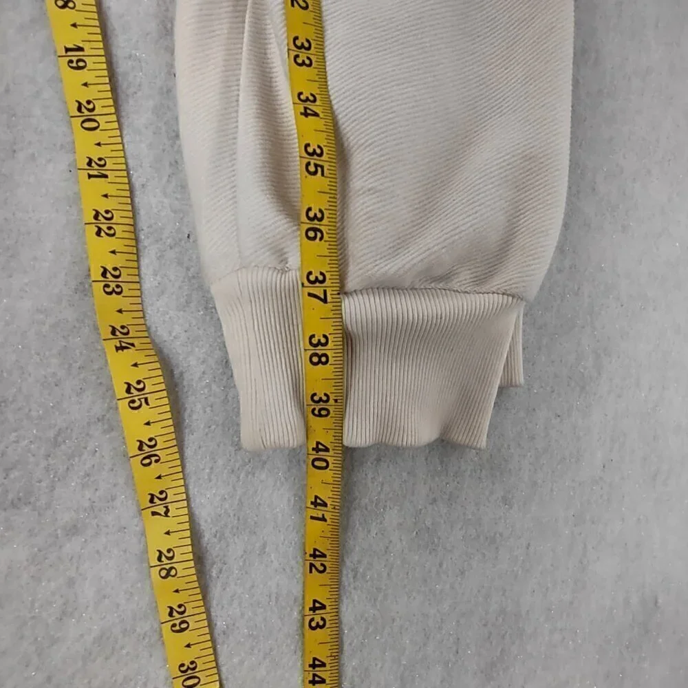 New Directions Women's 100% Cotton, Cream Colored Casual Drawstring Pants Size L - Picture 8 of 10